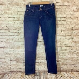 Hudson Dark Blue Women's Colin Flap Skinny Jeans 27 Y2K